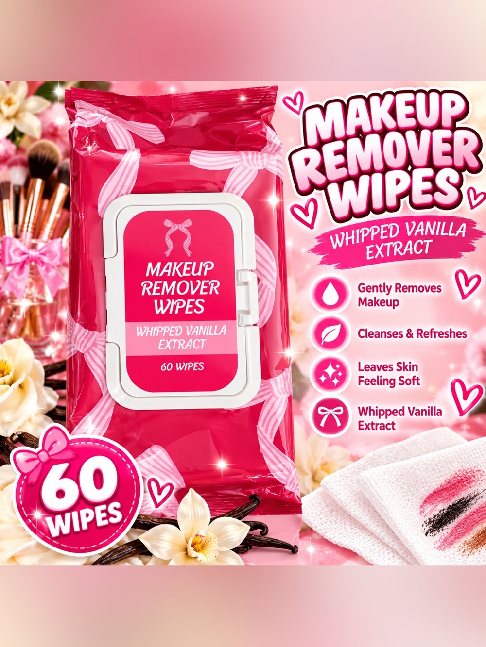 Makeup Remover Wipes - Whipped Vanilla Extract